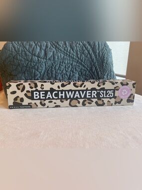 Beachwaver S1.25 Rotating Curling Iron Leopard Print 1.25” New